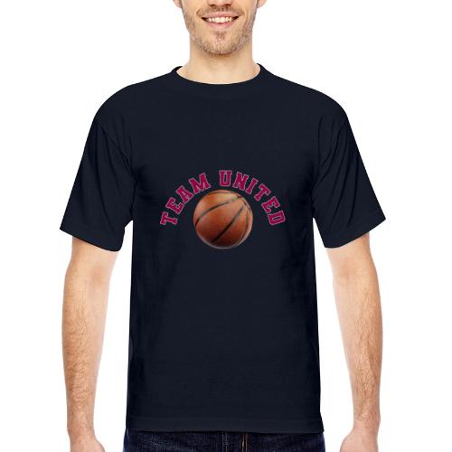 Team United Basketball Unity Design - Bayside Unisex Heavyweight USA Made T-Shirt