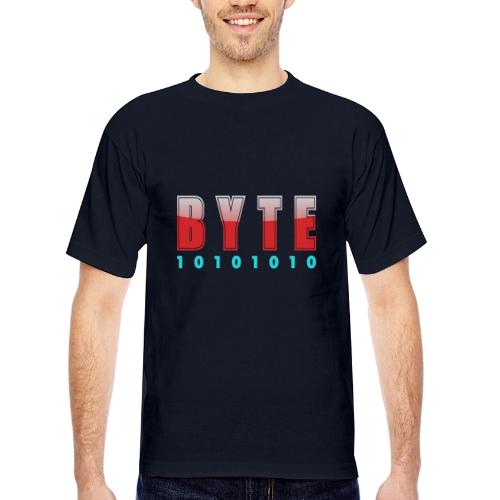 BYTE Binary Code Design - Bayside Unisex Heavyweight USA Made T-Shirt