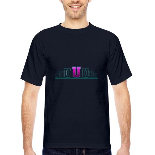 Letter U – Capital Varsity Alphabet Monogram - Bayside Unisex Heavyweight USA Made T-Shirt