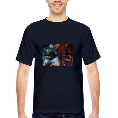 USA: Stars in Their Eyes - Bayside Unisex Heavyweight USA Made T-Shirt