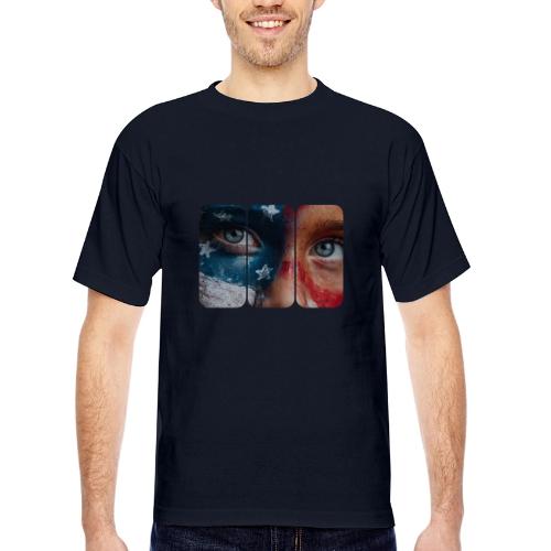 USA: Star-Spangled Glance - Bayside Unisex Heavyweight USA Made T-Shirt