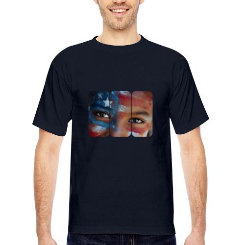 USA: Eyes of the Flag - Bayside Unisex Heavyweight USA Made T-Shirt