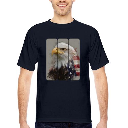USA: Eagle of the Free - Bayside Unisex Heavyweight USA Made T-Shirt