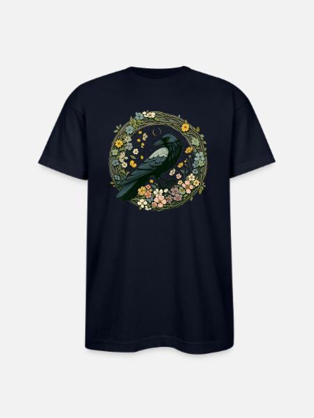 Raven - Bayside Unisex Heavyweight USA Made T-Shirt - navy