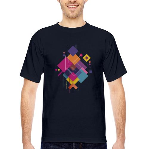 Vibrant Geometry - Bayside Unisex Heavyweight USA Made T-Shirt