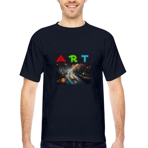 Swirls of Colorful Art - Bayside Unisex Heavyweight USA Made T-Shirt
