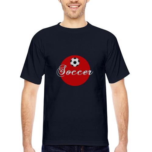 Soccer: Goal Circle - Bayside Unisex Heavyweight USA Made T-Shirt