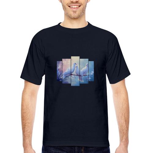 Symbols of Peace and Serenity - Bayside Unisex Heavyweight USA Made T-Shirt