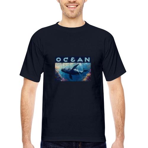 Ocean: Majestic Deep - Bayside Unisex Heavyweight USA Made T-Shirt