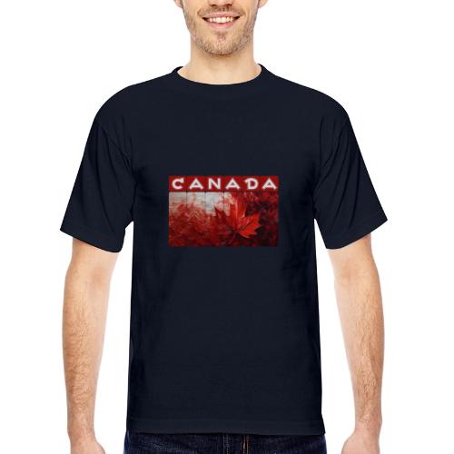 Canada Painted Pride - Bayside Unisex Heavyweight USA Made T-Shirt