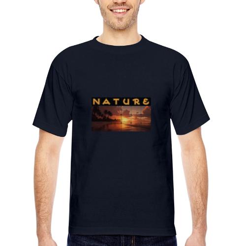 Nature: Sunset Serenity - Bayside Unisex Heavyweight USA Made T-Shirt
