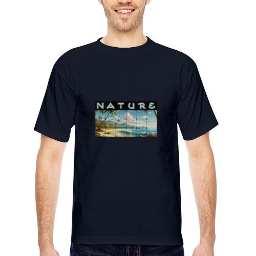 Nature: Sun-Kissed Shore - Bayside Unisex Heavyweight USA Made T-Shirt