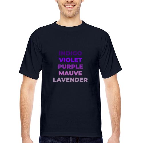 Shades of Purple - Bayside Unisex Heavyweight USA Made T-Shirt