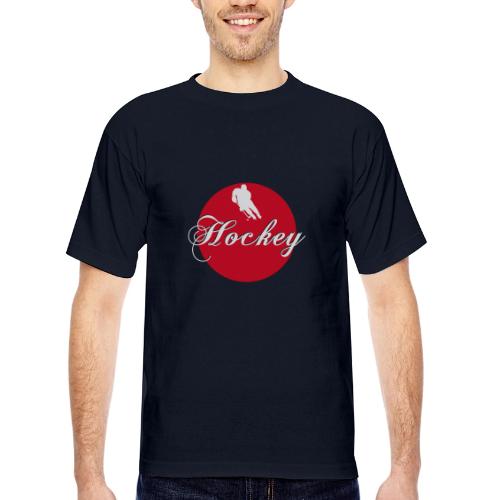 Hockey: Puck Zone - Bayside Unisex Heavyweight USA Made T-Shirt