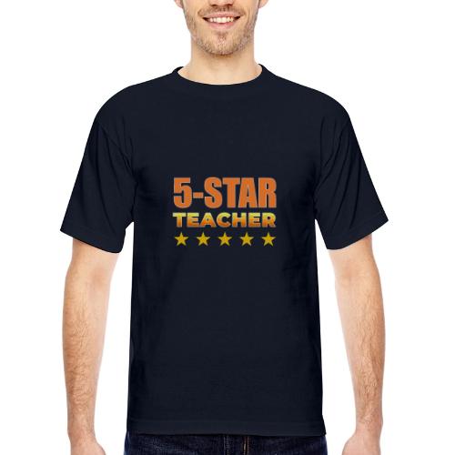 Five-Star Teacher - Bayside Unisex Heavyweight USA Made T-Shirt