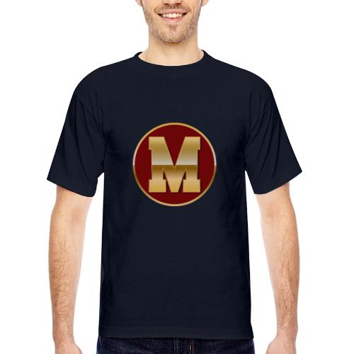 Letter M – Capital Varsity Alphabet Monogram - Bayside Unisex Heavyweight USA Made T-Shirt