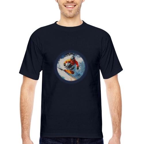 Snowboarding Rebel - Bayside Unisex Heavyweight USA Made T-Shirt