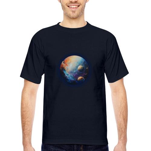 Nebula of Planets - Bayside Unisex Heavyweight USA Made T-Shirt
