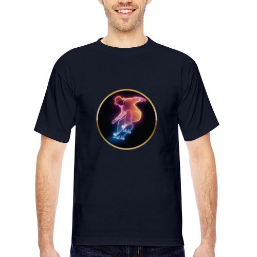 Skateboarding: Golden Trick Rider - Bayside Unisex Heavyweight USA Made T-Shirt
