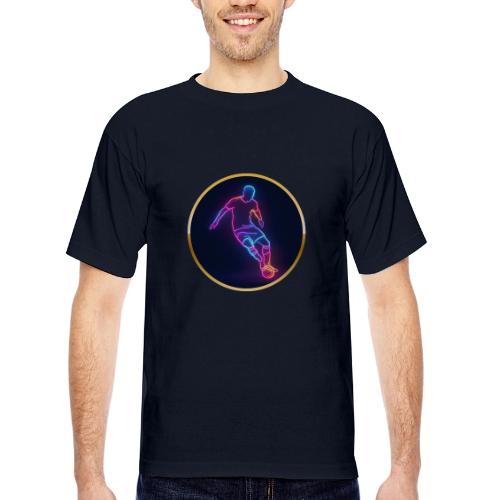 Soccer: Neon Golden Goal - Bayside Unisex Heavyweight USA Made T-Shirt