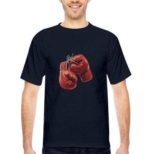 Boxing: Hanging Gloves Icon - Bayside Unisex Heavyweight USA Made T-Shirt