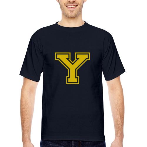 Letter Y – Capital Athletic Alphabet Monogram - Bayside Unisex Heavyweight USA Made T-Shirt