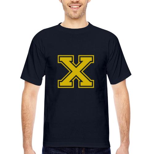 Letter X – Capital Athletic Alphabet Monogram - Bayside Unisex Heavyweight USA Made T-Shirt