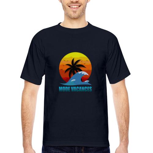 Vacation Mode: Tropical Escape - Bayside Unisex Heavyweight USA Made T-Shirt