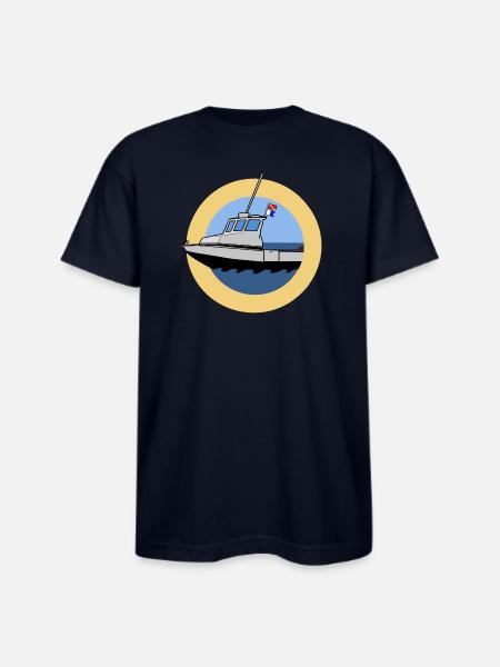 Scuba Boat - Bayside Unisex Heavyweight USA Made T-Shirt - navy