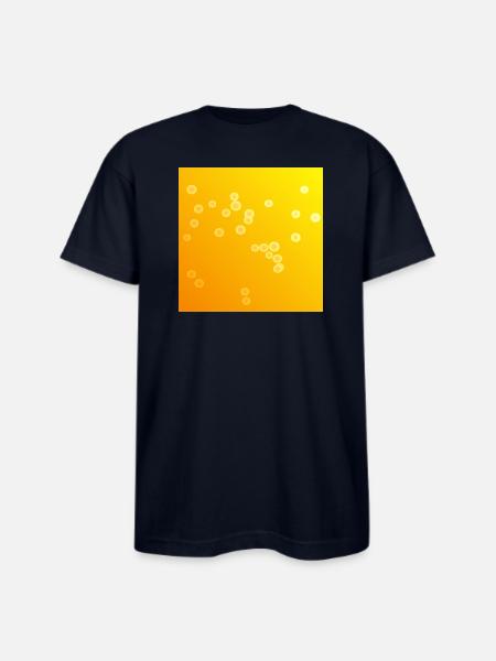 pretty yellow bubbles - Bayside Unisex Heavyweight USA Made T-Shirt - navy