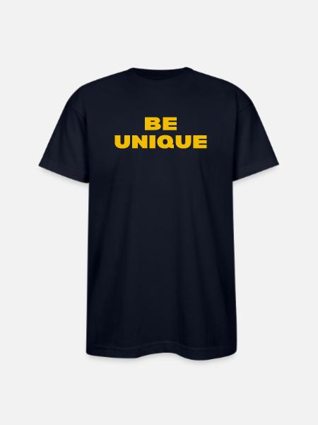 Be unique - Bayside Unisex Heavyweight USA Made T-Shirt - navy