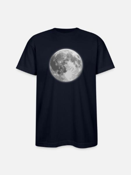 Lune - T-shirt épais Bayside fabriqué aux É.-U. Unisexe - marine