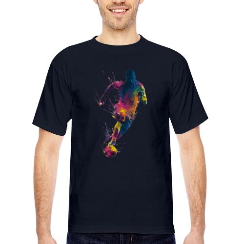 Soccer: Kick of Colors - Bayside Unisex Heavyweight USA Made T-Shirt