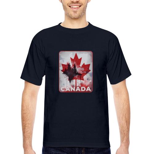 Canada's Maple Leaf Pride - Bayside Unisex Heavyweight USA Made T-Shirt