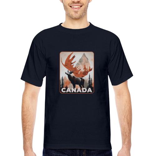 Canada Wild Spirit - Bayside Unisex Heavyweight USA Made T-Shirt