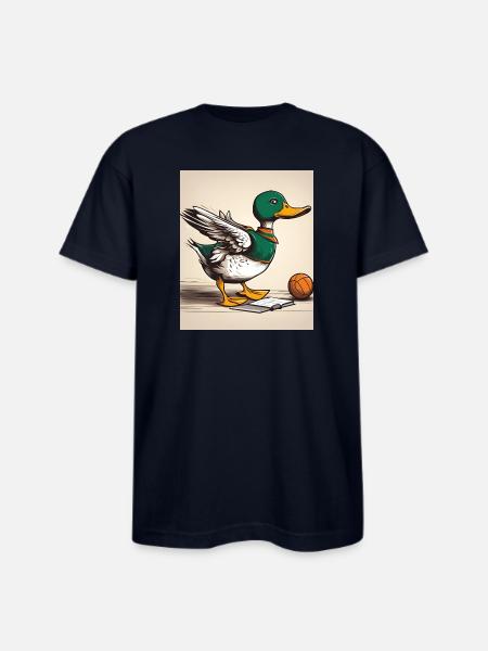 duck - Bayside Unisex Heavyweight USA Made T-Shirt - navy