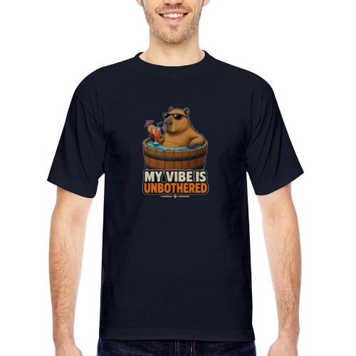 Unbothered Beaver in Wooden Tub - Bayside Unisex Heavyweight USA Made T-Shirt
