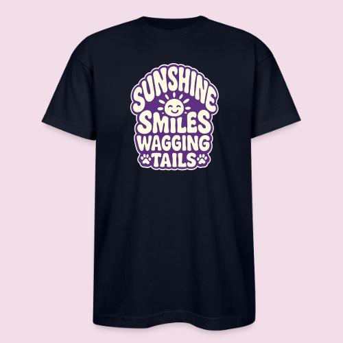 Sunshine Smiles Wagging Tails - Bayside Unisex Heavyweight USA Made T-Shirt