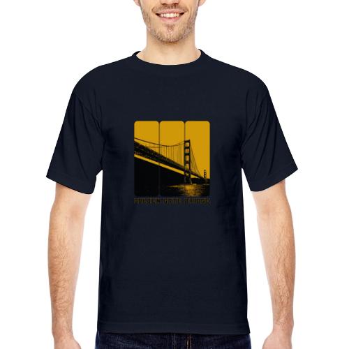 Golden Gate Bold Icon - Bayside Unisex Heavyweight USA Made T-Shirt