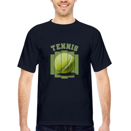 Tennis Minimal - Bayside Unisex Heavyweight USA Made T-Shirt