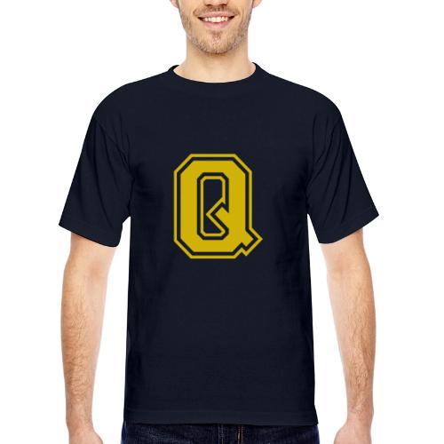 Letter Q – Capital Athletic Alphabet Monogram - Bayside Unisex Heavyweight USA Made T-Shirt