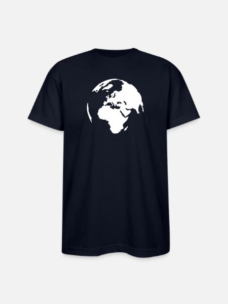 World - Bayside Unisex Heavyweight USA Made T-Shirt - navy