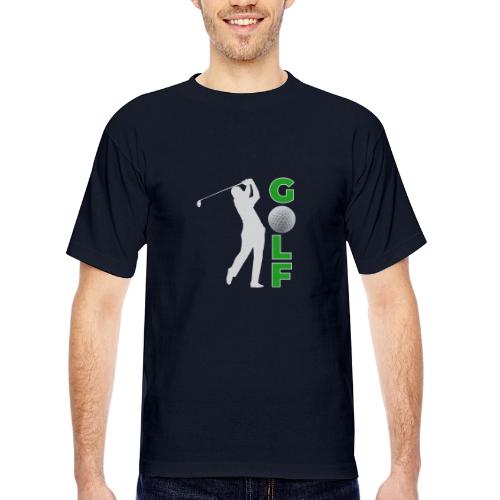 Golf: Classic Golf Motion - Bayside Unisex Heavyweight USA Made T-Shirt