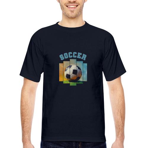 Soccer Ball Vibes - Bayside Unisex Heavyweight USA Made T-Shirt