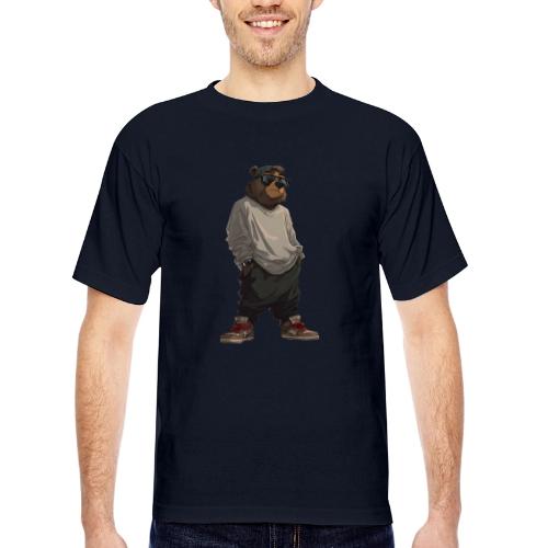 Urban Streetwear Bear Cool Apparel Design - Bayside Unisex Heavyweight USA Made T-Shirt