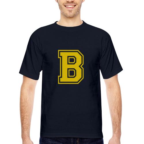 Letter B – Capital Athletic Alphabet Monogram - Bayside Unisex Heavyweight USA Made T-Shirt