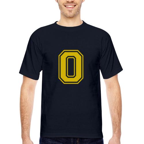 Letter O – Capital Athletic Alphabet Monogram - Bayside Unisex Heavyweight USA Made T-Shirt