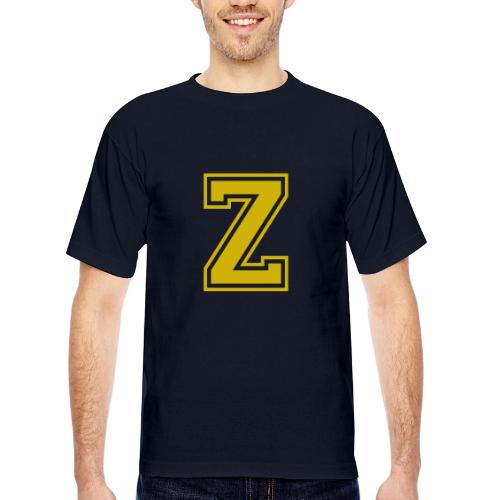 Letter Z – Capital Athletic Alphabet Monogram - Bayside Unisex Heavyweight USA Made T-Shirt