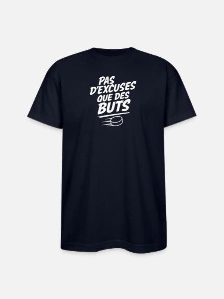 No excuses, only goals - Bayside Unisex Heavyweight USA Made T-Shirt - navy