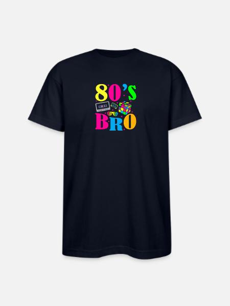 80s bro - Bayside Unisex Heavyweight USA Made T-Shirt - navy